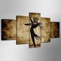 Stretched Canvas Print People Style Modern,Five Panels Canvas Any Shape Print Wall Decor For Home