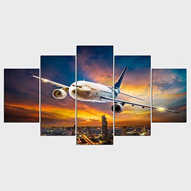 Stretched Canvas Print Still Life Leisure Style Modern,Five Panels Canvas Any Shape Print Wall Dec