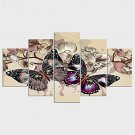 Stretched Canvas Print Animal Style Modern,Five Panels Canvas Any Shape Print Wall Decor For Home