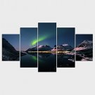 Stretched Canvas Print Landscape Style Modern,Five Panels Canvas Any Shape Print Wall Decor For Ho