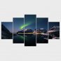 Stretched Canvas Print Landscape Style Modern,Five Panels Canvas Any Shape Print Wall Decor For Ho