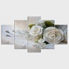 Stretched Canvas Print Landscape Floral/Botanical Style Pastoral,Five Panels Canvas Any Shape Prin