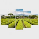 Stretched Canvas Print Floral/Botanical Style Pastoral,Five Panels Canvas Any Shape Print Wall Dec