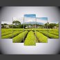 Stretched Canvas Print Floral/Botanical Style Pastoral,Five Panels Canvas Any Shape Print Wall Dec