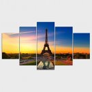Stretched Canvas Print Landscape Still Life Style Modern,Five Panels Canvas Any Shape Print Wall D