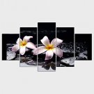 Stretched Canvas Print Floral/Botanical Style Modern,Five Panels Canvas Any Shape Print Wall Decor
