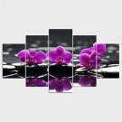 Stretched Canvas Print Floral/Botanical Style Modern,Five Panels Canvas Any Shape Print Wall Decor