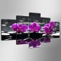 Stretched Canvas Print Floral/Botanical Style Modern,Five Panels Canvas Any Shape Print Wall Decor