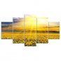 Stretched Canvas Print Landscape Floral/Botanical Style Modern,Five Panels Canvas Any Shape Print