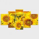 Stretched Canvas Print Floral/Botanical Style Classic,Five Panels Canvas Any Shape Print Wall Deco