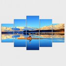 Stretched Canvas Print Landscape Still Life Modern,Five Panels Canvas Any Shape Print Wall Decor F