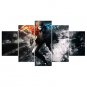 Stretched Canvas Print Fantasy Abstract Portrait Style Modern,Five Panels Canvas Any Shape Print W