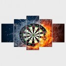Stretched Canvas Print Landscape Leisure Style Modern,Five Panels Canvas Any Shape Print Wall Deco