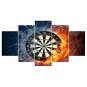 Stretched Canvas Print Landscape Leisure Style Modern,Five Panels Canvas Any Shape Print Wall Deco
