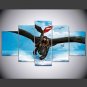 Stretched Canvas Print Animal Cartoon Modern,Five Panels Canvas Any Shape Print Wall Decor For Hom