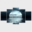 Stretched Canvas Print Landscape Modern,Five Panels Canvas Any Shape Print Wall Decor For Home Dec
