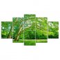 Stretched Canvas Print Floral/Botanical Modern,Five Panels Canvas Any Shape Print Wall Decor For H