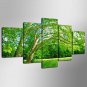 Stretched Canvas Print Floral/Botanical Modern,Five Panels Canvas Any Shape Print Wall Decor For H