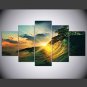 Stretched Canvas Print Landscape Modern,Five Panels Canvas Any Shape Print Wall Decor For Home Dec