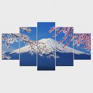 Stretched Canvas Print Floral/Botanical Style Modern,Five Panels Canvas Any Shape Print Wall Decor