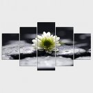 Stretched Canvas Print Floral/Botanical Style Modern,Five Panels Canvas Any Shape Print Wall Decor