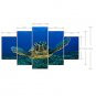Stretched Canvas Print Animal Style Modern,Five Panels Canvas Any Shape Print Wall Decor For Home