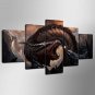 Stretched Canvas Print Animal Style Modern,Five Panels Canvas Any Shape Print Wall Decor For Home