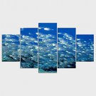 Stretched Canvas Print Animal Style Modern,Five Panels Canvas Any Shape Print Wall Decor For Home