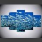 Stretched Canvas Print Animal Style Modern,Five Panels Canvas Any Shape Print Wall Decor For Home
