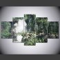 Stretched Canvas Print Floral/Botanical Style Modern,Five Panels Canvas Any Shape Print Wall Decor