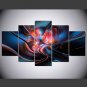 Stretched Canvas Print Landscape Fantasy Style Modern,Five Panels Canvas Any Shape Print Wall Deco