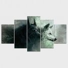 Stretched Canvas Print Animal Modern Classic,Five Panels Canvas Any Shape Print Wall Decor For Hom