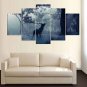 Animal Modern,Five Panels Canvas Any Shape Print Wall Decor For Home Decoration