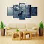 Animal Modern,Five Panels Canvas Any Shape Print Wall Decor For Home Decoration