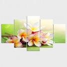 Stretched Canvas Print Landscape Floral/Botanical Style Modern,Five Panels Canvas Any Shape Print