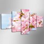 Stretched Canvas Print Landscape Floral/Botanical Style Modern,Five Panels Canvas Any Shape Print