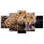 Stretched Canvas Print Animal Style Modern,Five Panels Canvas Any Shape Print Wall Decor For Home