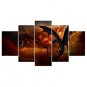 Stretched Canvas Print Animal Style Modern,Five Panels Canvas Any Shape Print Wall Decor For Home