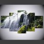 Stretched Canvas Print Floral/Botanical Style Modern,Five Panels Canvas Any Shape Print Wall Decor