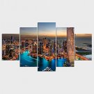Stretched Canvas Print Landscape Style Modern,Five Panels Canvas Any Shape Print Wall Decor For Ho