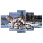 Stretched Canvas Print Animal Style Modern,Five Panels Canvas Any Shape Print Wall Decor For Home