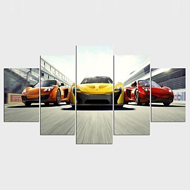 Stretched Canvas Print Still Life Leisure Style Modern,Five Panels Canvas Any Shape Print Wall Dec