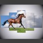 Stretched Canvas Print Cartoon Style Modern,Five Panels Canvas Any Shape Print Wall Decor For Home