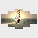 Stretched Canvas Print People Leisure Style Modern,Five Panels Canvas Any Shape Print Wall Decor F