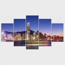Stretched Canvas Print Landscape Still Life Style Modern,Five Panels Canvas Any Shape Print Wall D