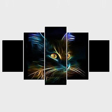 Stretched Canvas Print Animal Modern,Five Panels Canvas Any Shape Print Wall Decor For Home Decora