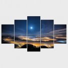 Stretched Canvas Print Landscape Fantasy Style Modern,Five Panels Canvas Any Shape Print Wall Deco