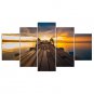 Stretched Canvas Print Landscape Style Modern,Five Panels Canvas Any Shape Print Wall Decor For Ho