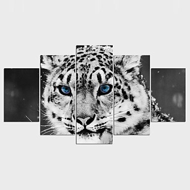 Stretched Canvas Print Animal Classic,Five Panels Canvas Any Shape Print Wall Decor For Home Decor