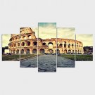 Stretched Canvas Print Landscape Leisure Traditional European Style,Five Panels Canvas Any Shape P